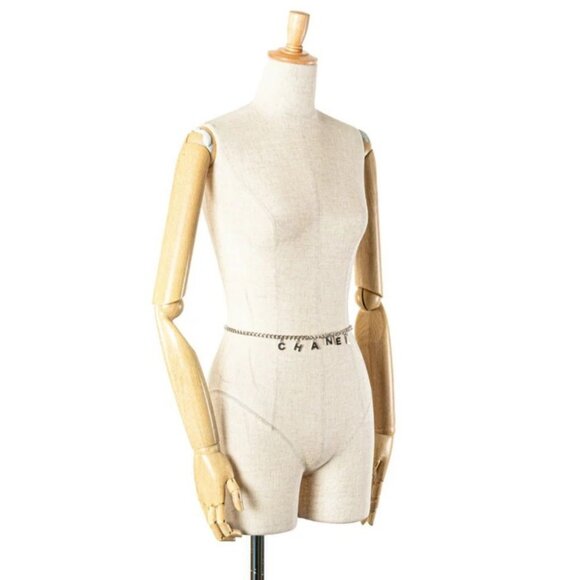 CHANEL CC Logo Charm Chain Necklace/Belt 36" Silver Tone 05V Auth w/Box #6972 - Picture 3 of 7